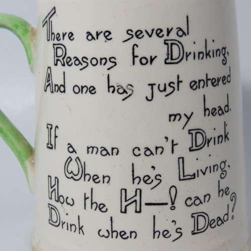 Vintage Carltonware Drinking cartoon mug - Reasons for drinking