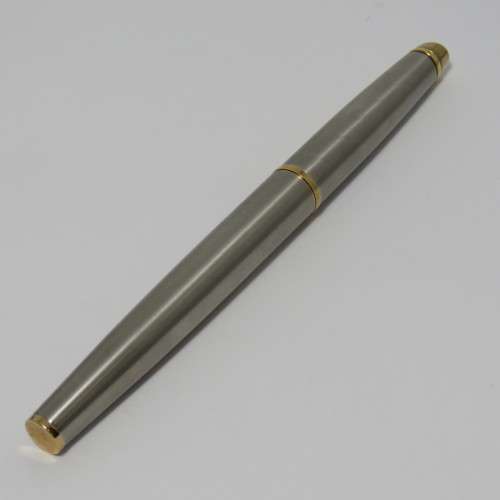 Waterman Stainless steel with gold trimming fountain pen in case