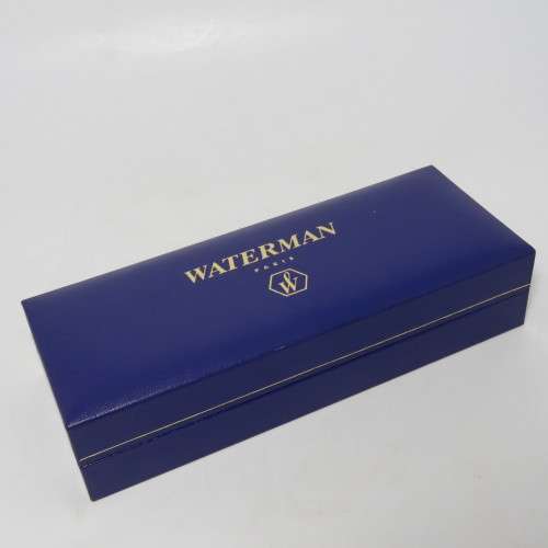 Waterman Stainless steel with gold trimming fountain pen in case