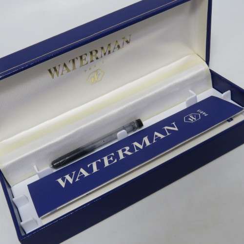 Waterman Stainless steel with gold trimming fountain pen in case