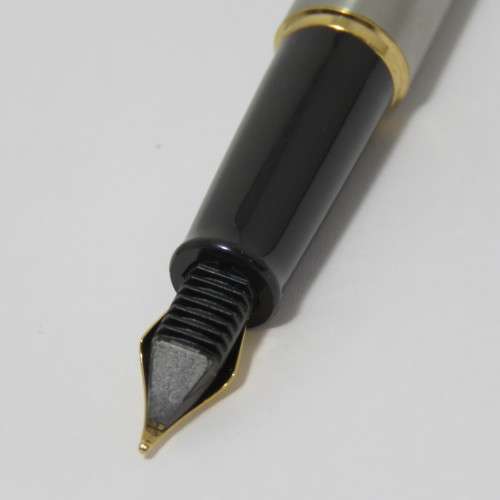 Waterman Stainless steel with gold trimming fountain pen in case