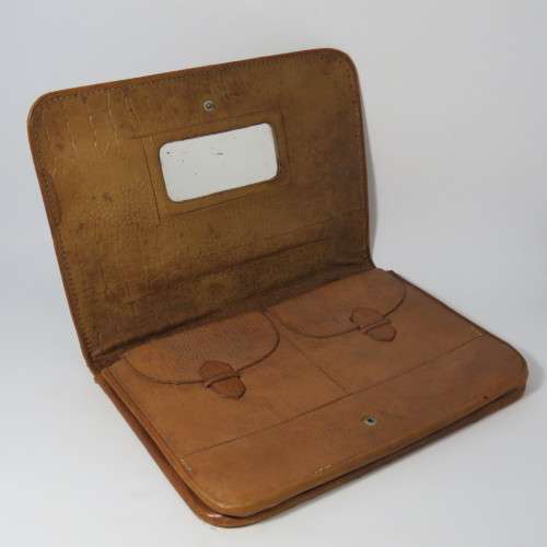 WW2 Egyptian themed leather travel wallet