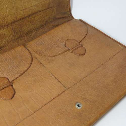 WW2 Egyptian themed leather travel wallet