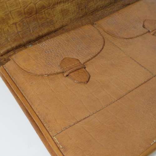 WW2 Egyptian themed leather travel wallet
