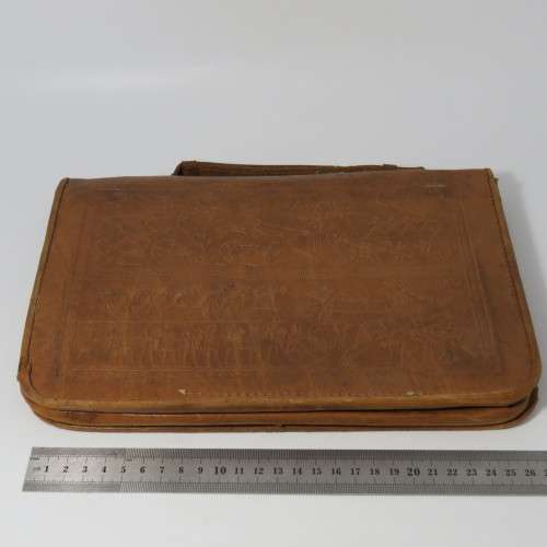 WW2 Egyptian themed leather travel wallet
