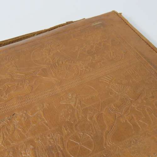 WW2 Egyptian themed leather travel wallet