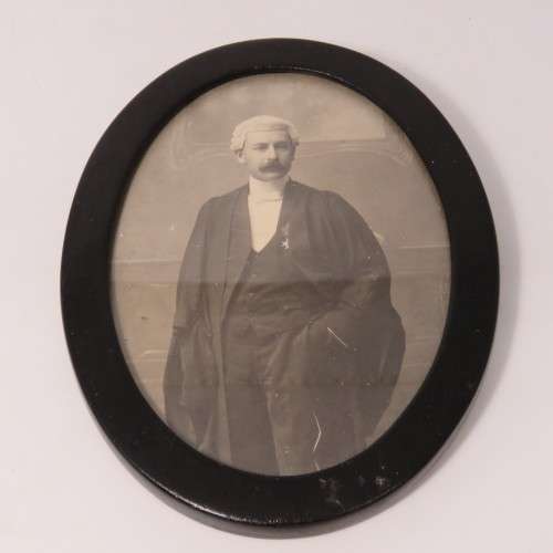 Antique picture in frame - advocate with medal - early 1900`s