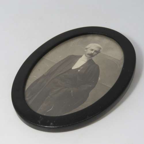Antique picture in frame - advocate with medal - early 1900`s