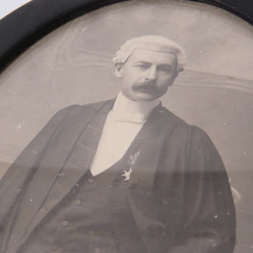 Antique picture in frame - advocate with medal - early 1900`s