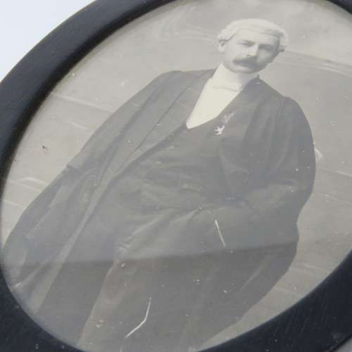 Antique picture in frame - advocate with medal - early 1900`s