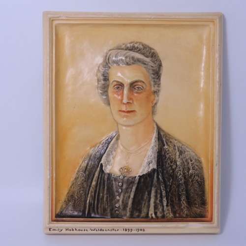Very Unique Boer War Emily Hobhouse - Weldoenster 1899-1902 plaque - small chips - plaster paris