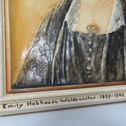 Very Unique Boer War Emily Hobhouse - Weldoenster 1899-1902 plaque - small chips - plaster paris