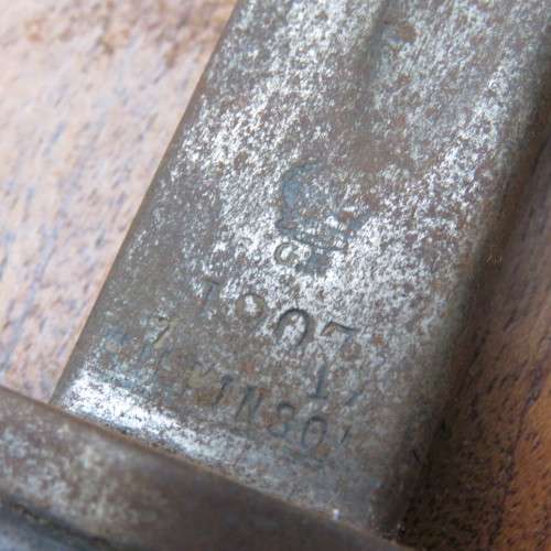 1907 Pattern 303 bayonet of SA Police mounted on plaque