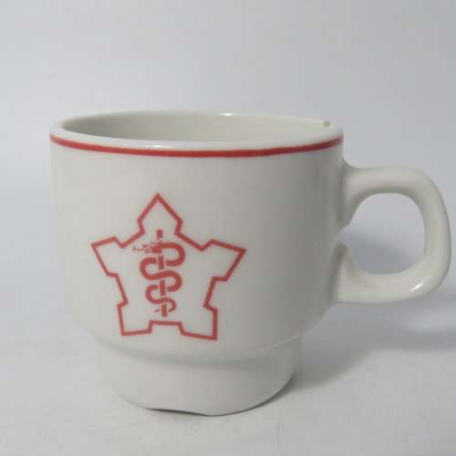 SA Medical Corps cup and saucer - damaged cup