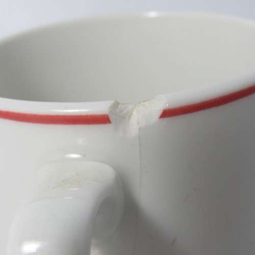 SA Medical Corps cup and saucer - damaged cup