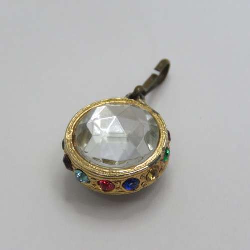 Zodiac Aries pendant with colored and clear stones