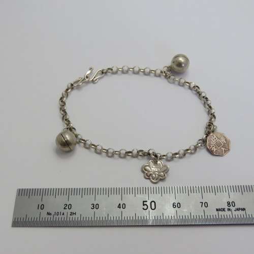 Sterling silver bracelet with bells
