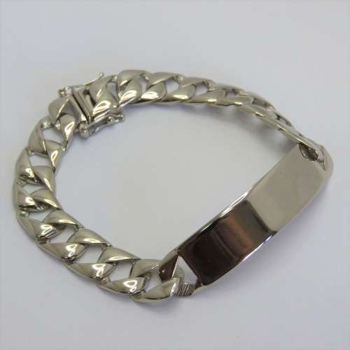 Costume silver look-alike ID bracelet