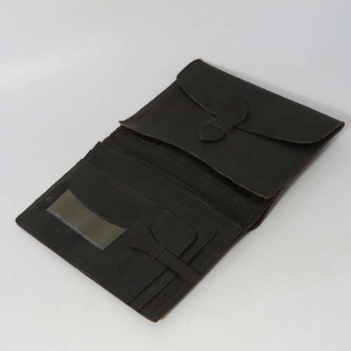Vintage leather wallet made in British India
