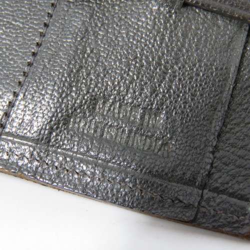Vintage leather wallet made in British India