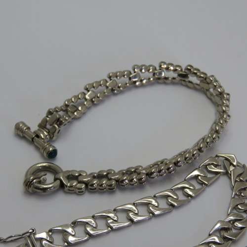 Costume lot of 3 silver look-alike bracelets - Never worn