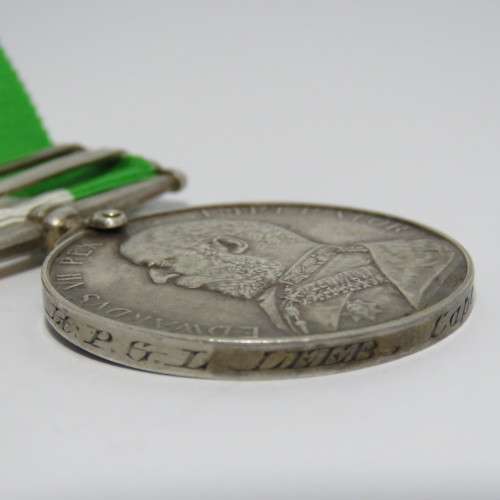 Boer War King South Africa medal KSA issued to Lieutenant P.G.L. Leeb, Cape Town Highlanders with SA