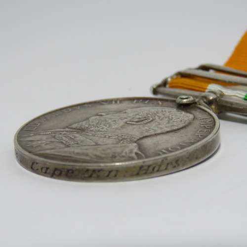 Boer War King South Africa medal KSA issued to Lieutenant P.G.L. Leeb, Cape Town Highlanders with SA