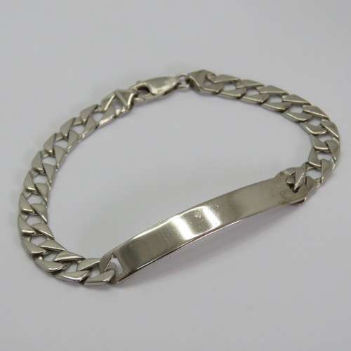 Costume silver look-alike ID bracelet
