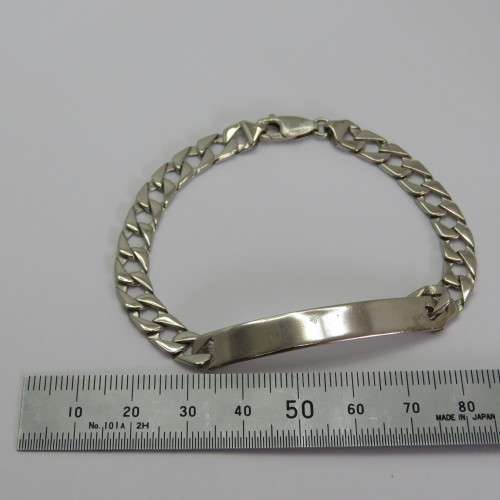 Costume silver look-alike ID bracelet