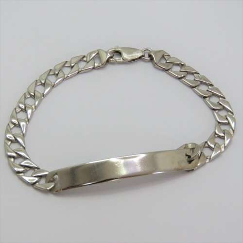 Costume silver look-alike ID bracelet