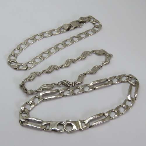 Costume lot of 3 silver look-alike bracelets - Never worn
