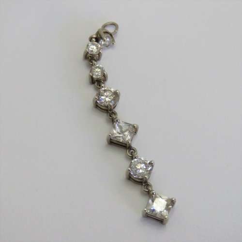 Cubic Zirconia pendant set in sterling silver