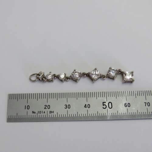 Cubic Zirconia pendant set in sterling silver