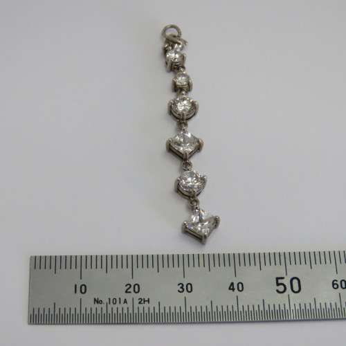 Cubic Zirconia pendant set in sterling silver