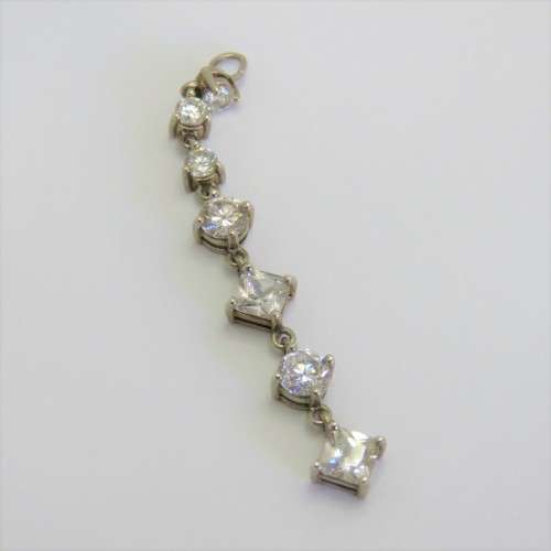 Cubic Zirconia pendant set in sterling silver