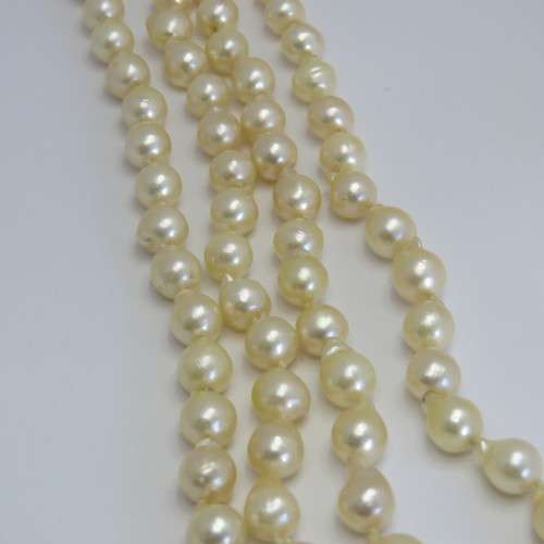Double string of genuine pearls - 90 + pearls  - At R5 per pearl - Length 23 cm