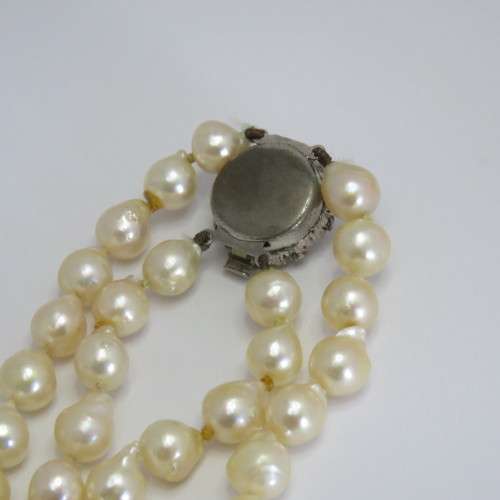 Double string of genuine pearls - 90 + pearls  - At R5 per pearl - Length 23 cm