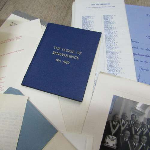 Complete Freemasons kit of Peter John Fletcher - including 5 Jewels and case