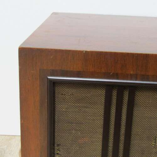 Vintage 1930`s His Masters Voice valve radio - working - 51 x 32 x 35cm