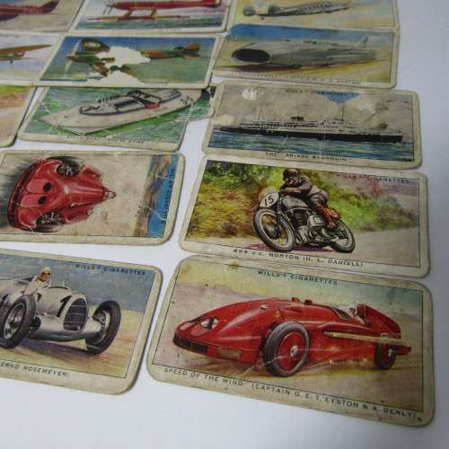 Cigarette cards - Speed - lot of 25 cards - WD and HO Wills - some very well used