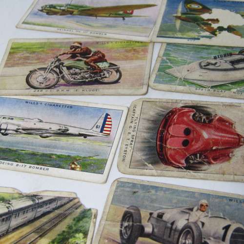 Cigarette cards - Speed - lot of 25 cards - WD and HO Wills - some very well used