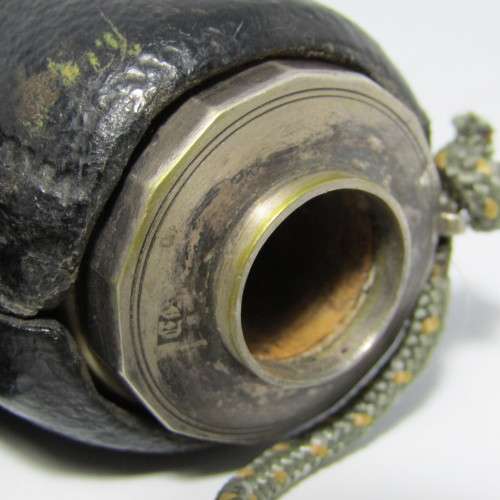 Antique Austrian meerschaum pipe with Silver lid dated 1858 - in case