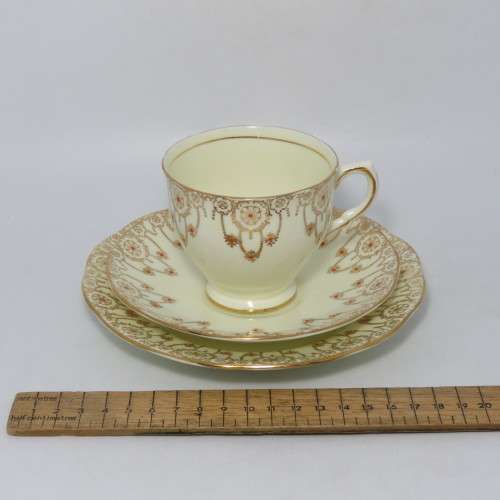 Vintage Salisbury porcelain tea set trio