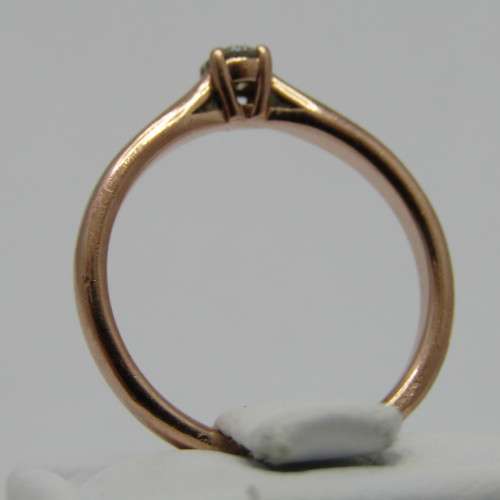 Browns 9kt Rose Gold diamond ring - diamond size appr 0.15ct - weighs 2.3g - size M/6
