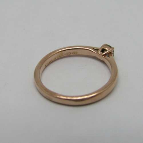 Browns 9kt Rose Gold diamond ring - diamond size appr 0.15ct - weighs 2.3g - size M/6