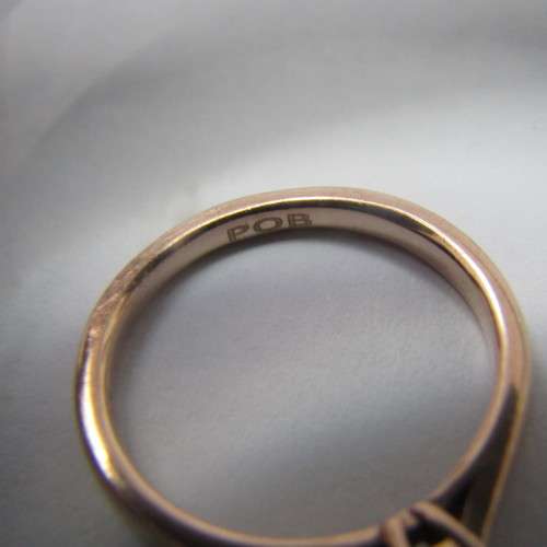 Browns 9kt Rose Gold diamond ring - diamond size appr 0.15ct - weighs 2.3g - size M/6
