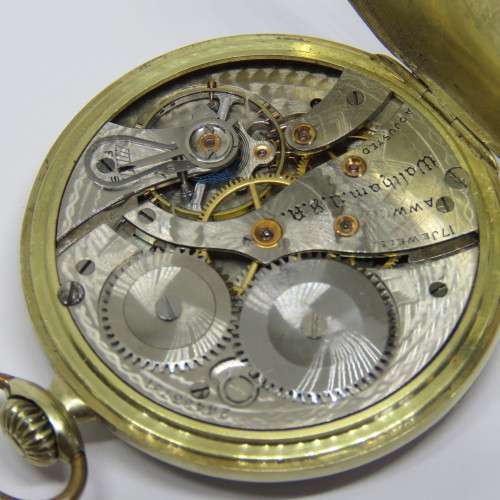 14 kt Gold 1924 Waltham pocketwatch - Presented to V.B. Kisby Green Esq from SAASU - Serial 24483751