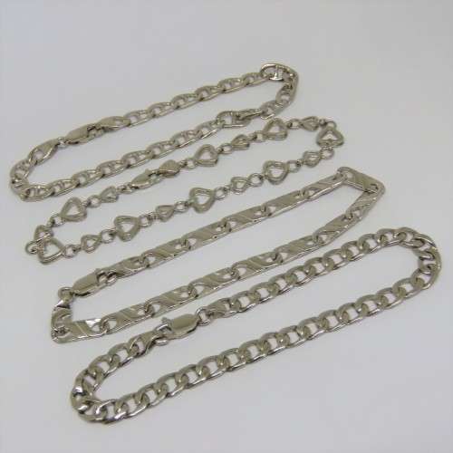 Costume lot of 4 silver look-alike bracelets - Never used