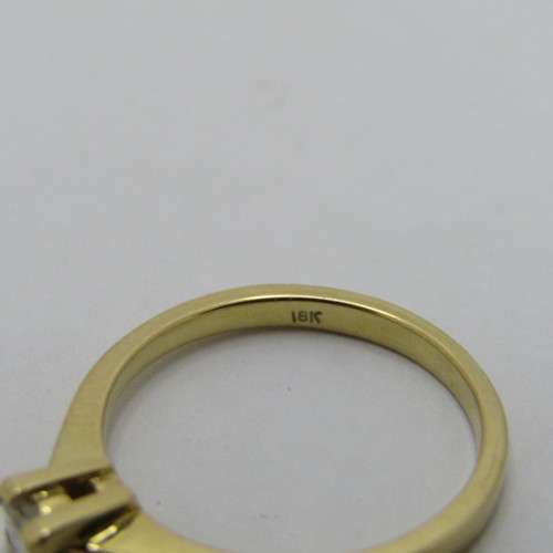 18kt ring with 0.21ct diamond - color I/J - clarity VS/SI - weighs 2.7g - size M/6