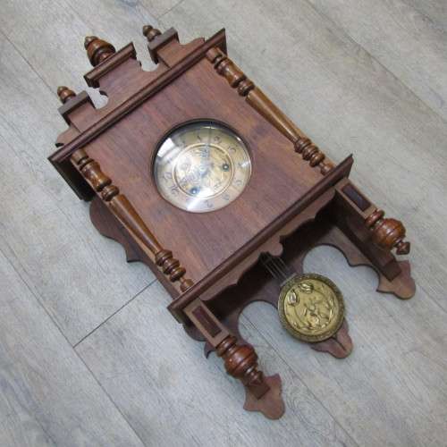 German Vrijslinger wall clock with South African teak case
